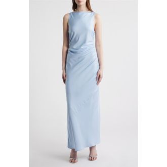 Wayf Isadora Open Cowl Back Cocktail Dress in Light Blue at Nordstrom, Size X-Small
