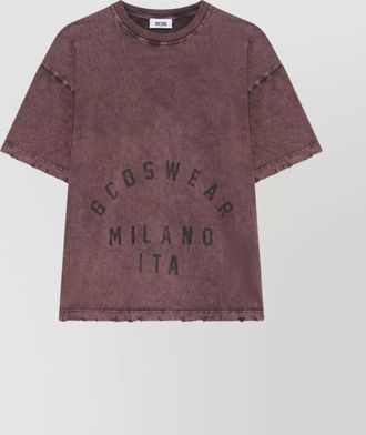 GCDS distressed graphic print crew neck t-shirt