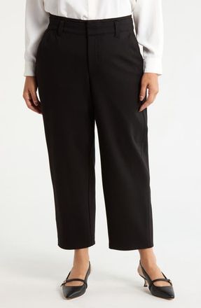 Wit & Wisdom Skyrise Ankle Straight Leg Pants in Black at Nordstrom, Size 16W
