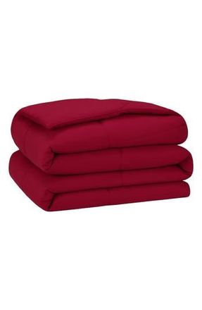 Luxury Home Microfiber Comforter & Sham Set in Burgundy at Nordstrom Rack, Size Queen