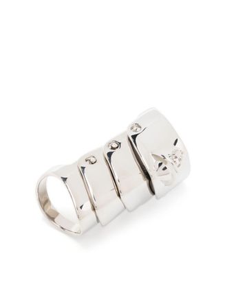 Vivienne Westwood Ring met patroon - Zilver