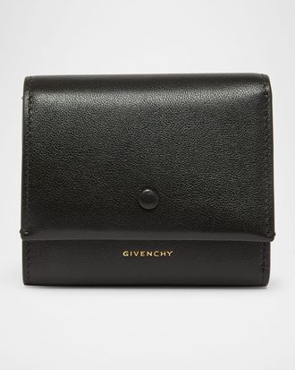 Givenchy Day Trifold Snap Wallet in Shiny Leather