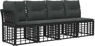 vidaXL Sof&aacute; De Jard&iacute;n Para 4 Personas Con Brazo Izquierdo 4 Uds. Vidaxl