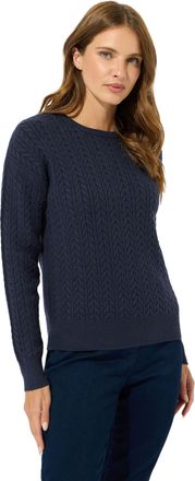 M&Co Womens Blue Cable Knit Jumper - Womens