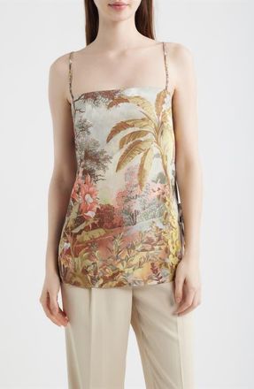 Kobi Halperin Gwen Longline Camisole in Coral Multi at Nordstrom, Size Xx-Large