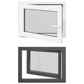 vidaXL Color Interno De Ventana De S&oacute;tano Blanco Risor 80 X 50 Cm Vidaxl