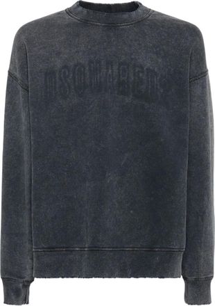 Dsquared2 Felpa con stampa logo - Blu