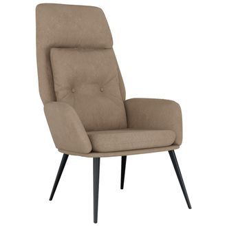 Nova Sill&oacute;n De Relax De Cuero Sint&eacute;tico De Ante Gris Taupe Vidaxl