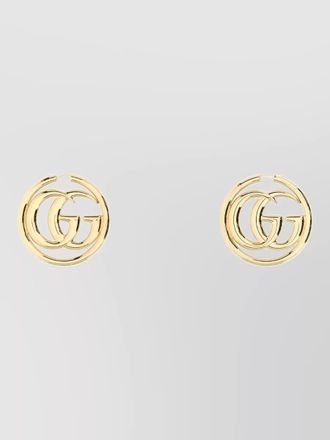 Gucci gg marmont metal hoop earrings polished