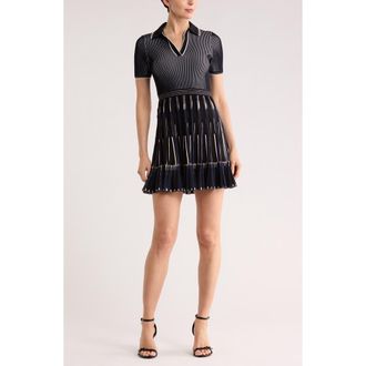 SIMKHAI Weslee Polo Minidress in Midnight Multi at Nordstrom Rack, Size X-Large