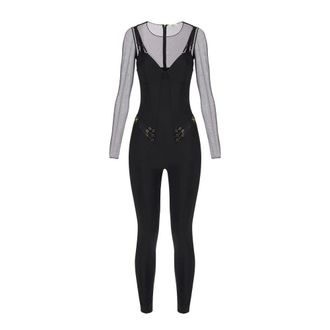 Elisabetta Franchi Dames, Jumpsuits & Playsuits, Zwart, Maat: XL Jersey