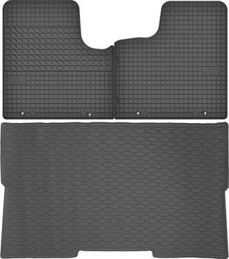 OEM Renault Trafic Iii Van A Partir De 2014 Set - Alfombrillas De Goma Para Coche + Alfombrilla Para Maletero