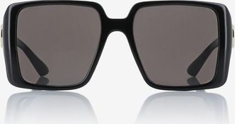 Gucci Quadratische Sonnenbrille mit goldenem GG Monogramm