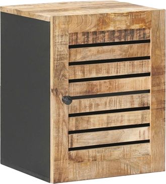 vidaXL Mueble Colgante Con Puerta Marr&oacute;n Y Negro 38 X 33,5 X 48 Cm Vidaxl