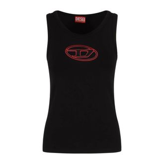 Diesel Sleeveless Tops, female, Black, Size: M Black Shirt T-Lynys-Od