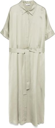 PESERICO Abito midi in raso - Verde