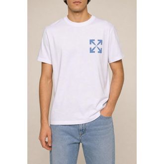 Off-white Mens White Cotton Graphic Shirt, Size XS