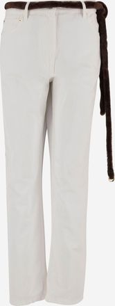 Darkpark Naomi Cotton Trousers With Fur Belt