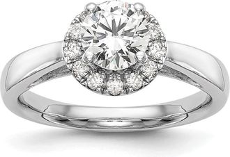 Diamond2Deal 14k White Gold Lab Grown Diamond Wedding Band Ring 0.3Ct Clarity- VS Color- G-H