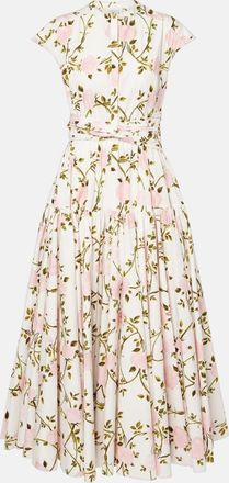 Giambattista Valli Abito lungo in cotone con stampa floreale