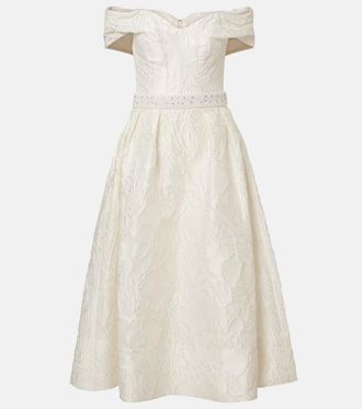 Rebecca Vallance Sposa - Abito midi Winslet in jacquard