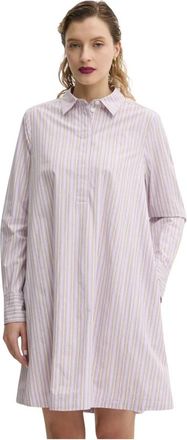 Marc O'Polo Gestreepte overhemdjurk - Dames - Shirt Kleedjes - Paars - XS - Katoen - Kleedjes