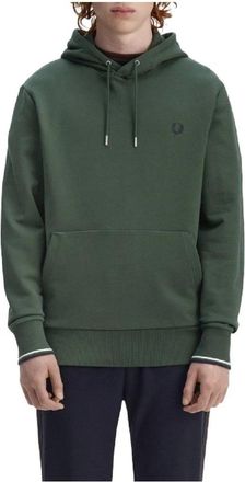 Fred Perry Hombre, Sudaderas, Verde, Talla: XL