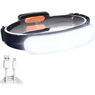 OEM Linterna Frontal Led Ultrabrillante De 1500 L&uacute;menes, Recargable Mediante Usb-c Con Bater&iacute;a De 5000 Mah, Haz De Luz Amplio De 230&deg;, 3 Modos, Resistente