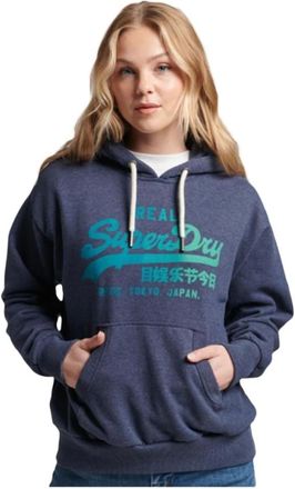 Superdry Donna, Felpe, Blu, S, new