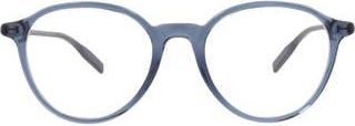 Montblanc 52mm Round Optical Glasses in Blue Blue Transparent at Nordstrom Rack