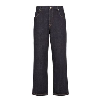 Fendi Mens Long Denim Straight-Cut Jeans, Waist Size 30