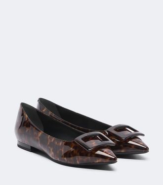 Roger Vivier Gommettine patent leather ballet flats