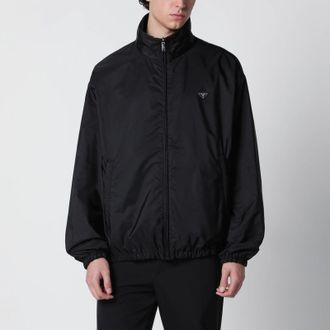 Prada Black and blue reversible Re-Nylon zip-up jacket