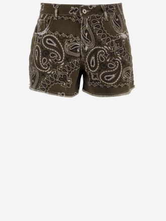 DON'T @ ME Kurze Baumwolljeans Dont @ Me mit Bandana-Print