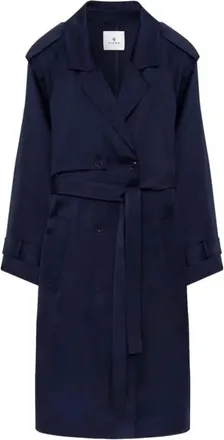 Anine Bing Rickie Maxi Trench - female - Anine Bing - Trench Coats - Blue - M - Coats