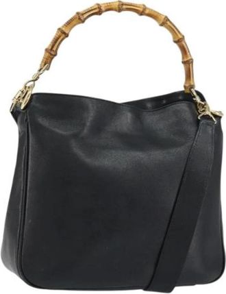 Gucci Pre-owned Vintage Schoudertas - Dames - Vintage Schoudertas - Zwart - ONE Size - Leer - Vintage