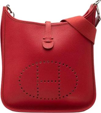 Herm&egrave;s Pre-owned Evelyne I PM - Dames - Vintage Schoudertas - Rood - ONE Size - Leer - Vintage
