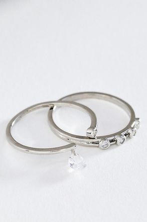 Anthropologie Stacked Adjustable Rings, Set of 2