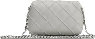Tory Burch Tassen, Dames, Wit, ONE Size, Leer, Fleming Small Quilted Crossbody