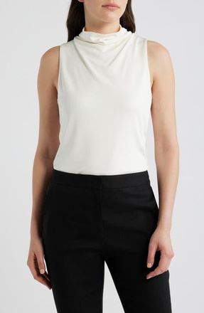 BOSS Ecary Sleeveless Cowl Neck Top in Soft Cream at Nordstrom, Size X-Large