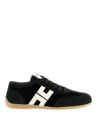 Elisabetta Franchi Nappa and velvet sneakers