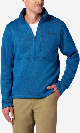 Marmot Drop Line Half Zip Fleece Jacket in Nautical Blue Heather at Nordstrom, Size Xx-Large
