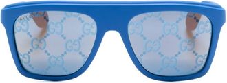 Gucci square-frame sunglasses - men - Acetate - 57 - Blue
