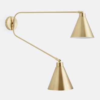 La Redoute Interieurs Dubbele scharnierende wandlamp in ijzer, Hiba