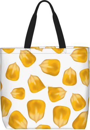Generic Women Handbag Fresh Ripe Corn Cobs Pattern Womens Tote Bag Reusable Large Capacity Shoulder Bags, For Wedding, Gym, Graduation, Daily, School