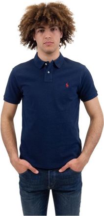 Ralph Lauren Polo met korte mouwen custom fit Newport navy - M- NNV - Heren - Polos - Blauw - L - Tops