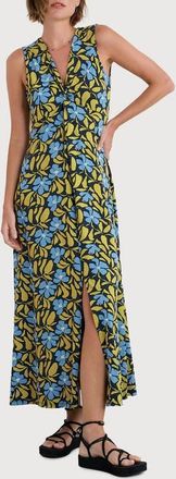 Seasalt Cornwall Sanderling Sleeveless Maxi Dress in Leafy Floral Maritime at Nordstrom, Size 12 Us
