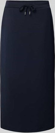 Soyaconcept Midirock mit elastischem Bund und Schn&uuml;rung in Marine, Gr&ouml;&szlig;e XL