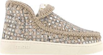 Mou Womens Summer Eskimo Woven Textiles Sneakers In Gold