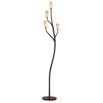 Netlighting Forest Floor Lamp 4 Light G9 BrownBlack Oxide NOT LEDCFL Compatible in Brown